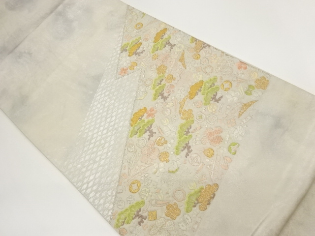 JAPANESE FUKURO OBI / WOVEN PINE & TREASURES